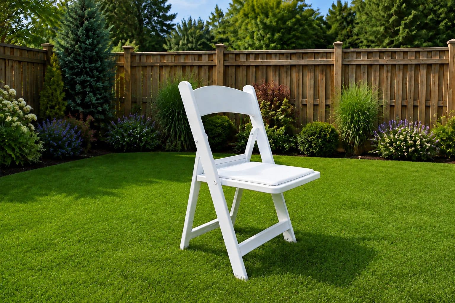 White Padded Resin Chair